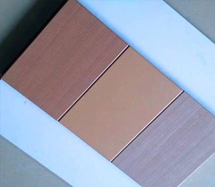 Wood grain exterior aluminum veneer